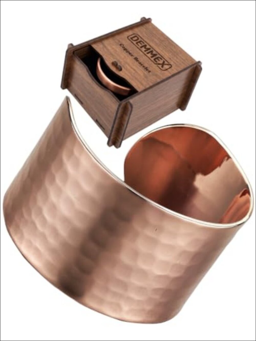 Hammered Copper Wide Cuff Bracelet Adjustable Artisan Women Jewelry